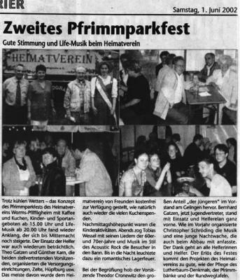 Zweites Pfrimmparkfest