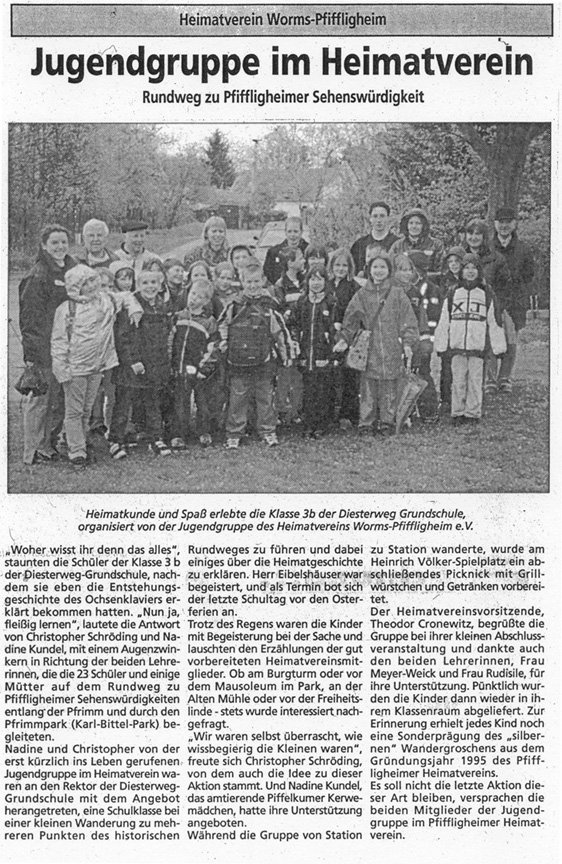 Jugendgruppe im Heimatverein