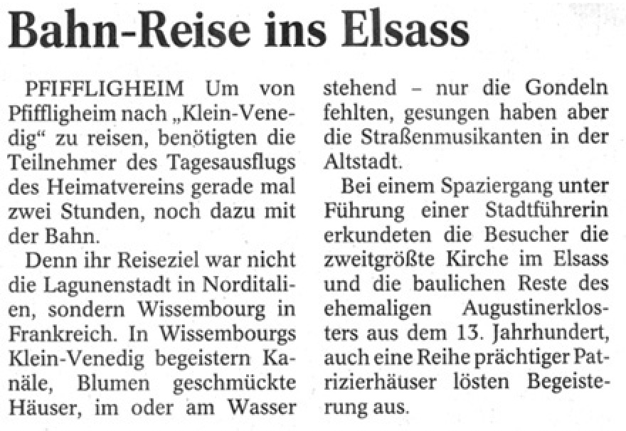 Bahn-Reise ins Elsass