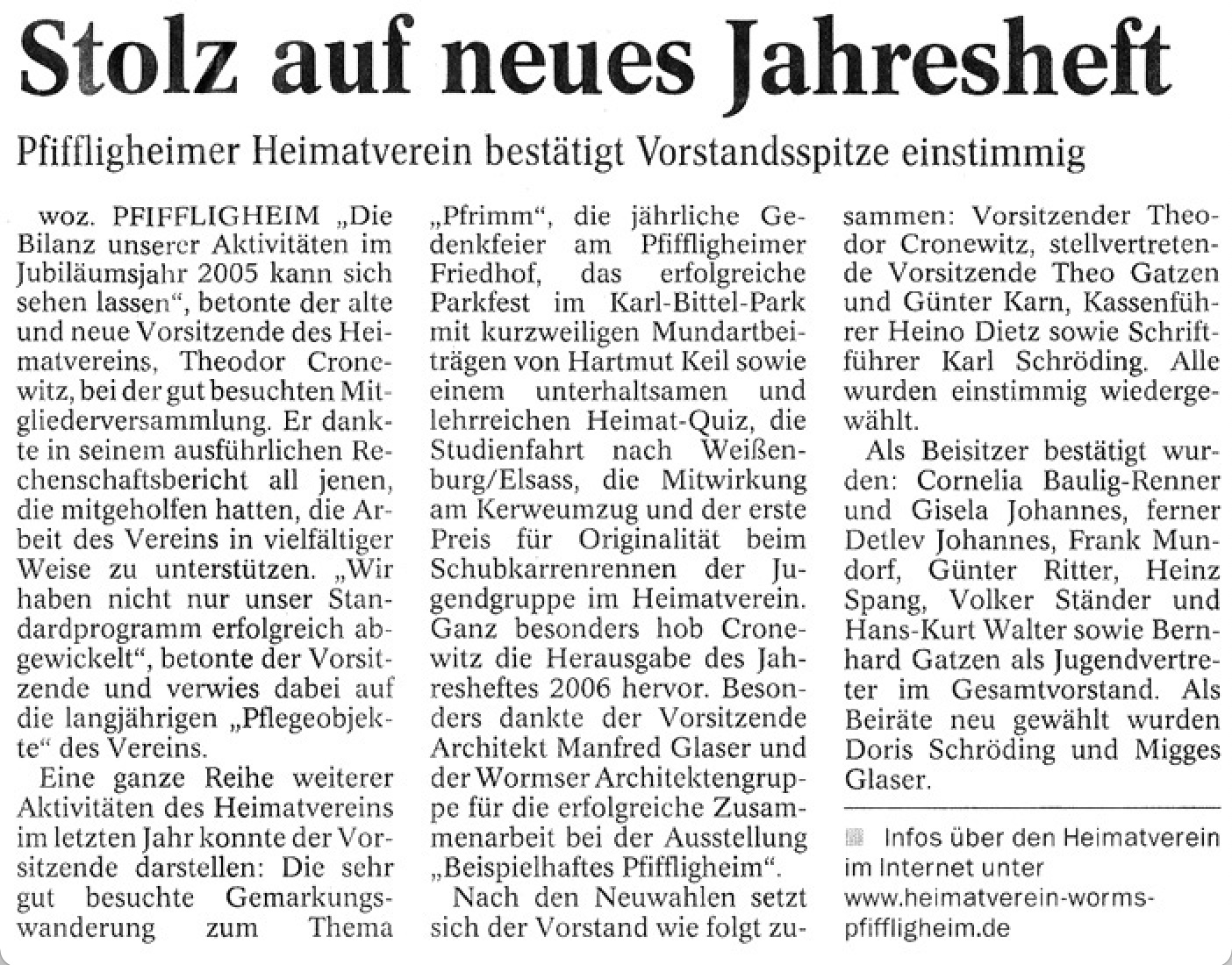 Stolz auf neues Jahresheft