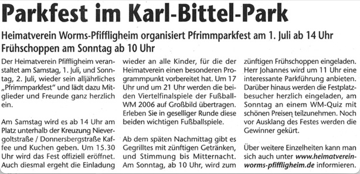 Parkfest im Karl-Bittel-Park