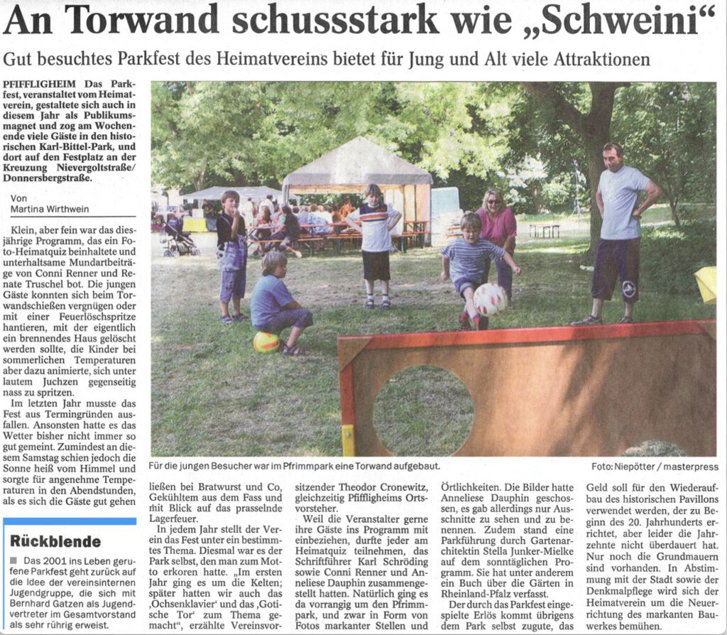 An Torwand schussstark wie Schweini