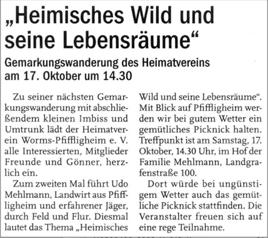 Heimisches Wild und seine Lebensräume