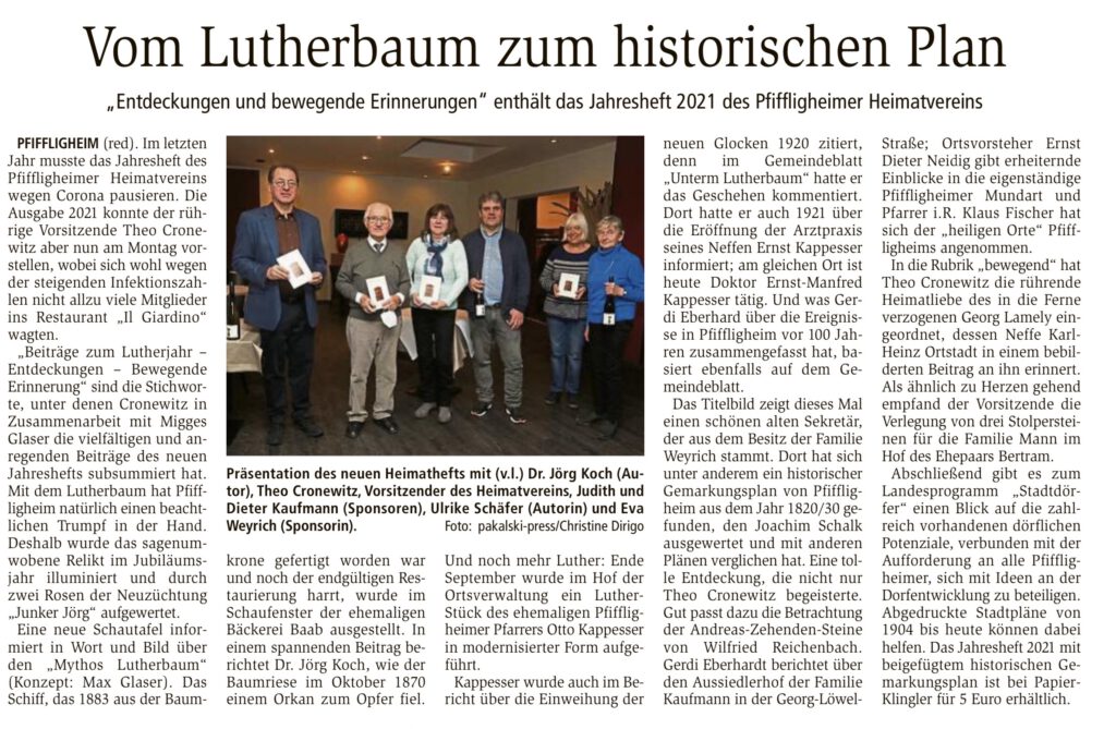 Vorstellung Jahresheft 2021